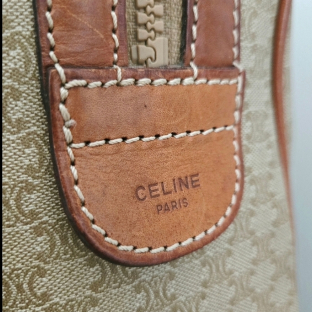 Celine Tan and Brown Monogram Bag - Picture 8 of 16
